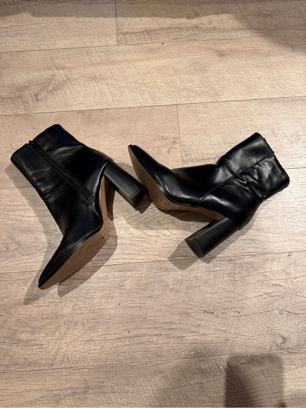 Express Black Heeled Ankle Boots